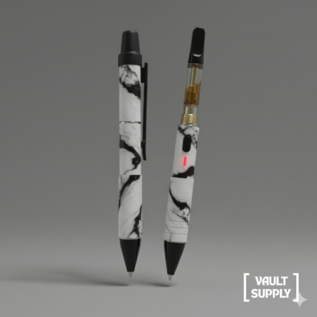 THE PUFFPEN™  - Marble Finish Limited Edition (Ballpoint Pen Cart Battery)